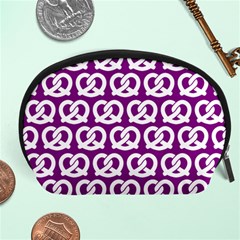 Purple Pretzel Illustrations Pattern Accessory Pouches (large)  by GardenOfOphir