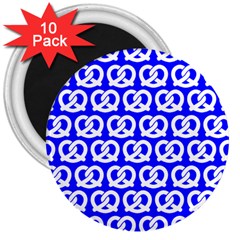 Blue Pretzel Illustrations Pattern 3  Magnets (10 Pack) 