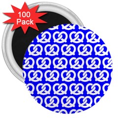 Blue Pretzel Illustrations Pattern 3  Magnets (100 Pack) by GardenOfOphir