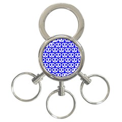 Blue Pretzel Illustrations Pattern 3-ring Key Chains