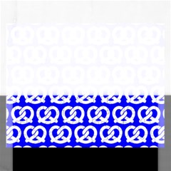 Blue Pretzel Illustrations Pattern Rectangular Jigsaw Puzzl by GardenOfOphir