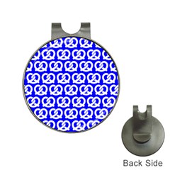 Blue Pretzel Illustrations Pattern Hat Clips With Golf Markers by GardenOfOphir