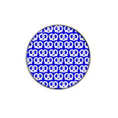 Blue Pretzel Illustrations Pattern Hat Clip Ball Marker (10 Pack) by GardenOfOphir