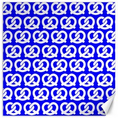 Blue Pretzel Illustrations Pattern Canvas 20  X 20   by GardenOfOphir