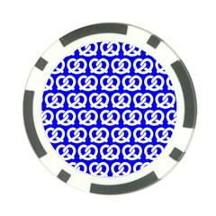 Blue Pretzel Illustrations Pattern Poker Chip Card Guards (10 Pack)  by GardenOfOphir