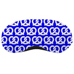 Blue Pretzel Illustrations Pattern Sleeping Masks by GardenOfOphir