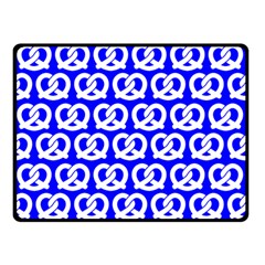 Blue Pretzel Illustrations Pattern Double Sided Fleece Blanket (small)  by GardenOfOphir