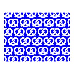 Blue Pretzel Illustrations Pattern Double Sided Flano Blanket (mini)  by GardenOfOphir