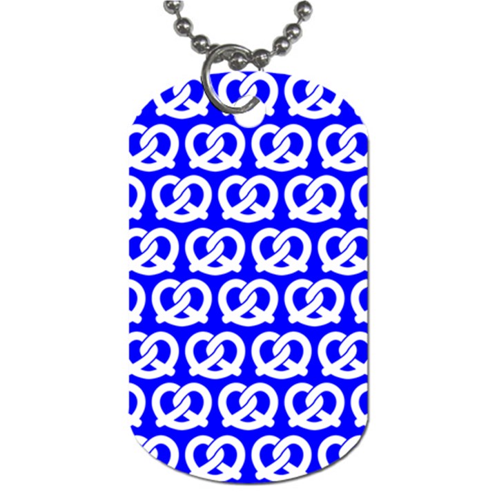 Blue Pretzel Illustrations Pattern Dog Tag (One Side)