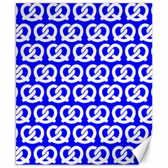 Blue Pretzel Illustrations Pattern Canvas 8  X 10  by GardenOfOphir