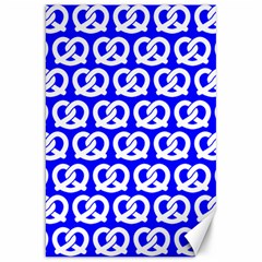 Blue Pretzel Illustrations Pattern Canvas 20  X 30   by GardenOfOphir