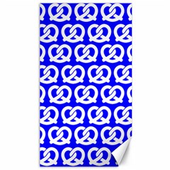 Blue Pretzel Illustrations Pattern Canvas 40  X 72   by GardenOfOphir