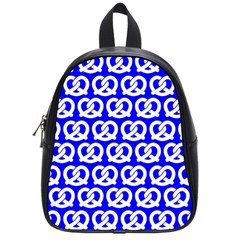 Blue Pretzel Illustrations Pattern School Bags (small)  by GardenOfOphir