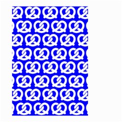 Blue Pretzel Illustrations Pattern Small Garden Flag (two Sides) by GardenOfOphir