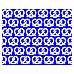 Blue Pretzel Illustrations Pattern Double Sided Flano Blanket (medium)  by GardenOfOphir