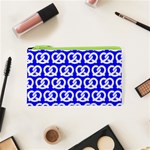 Blue Pretzel Illustrations Pattern Cosmetic Bag (XS) Front