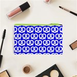 Blue Pretzel Illustrations Pattern Cosmetic Bag (XS) Back