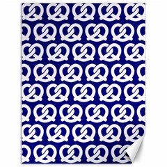 Navy Pretzel Illustrations Pattern Canvas 12  X 16   by GardenOfOphir