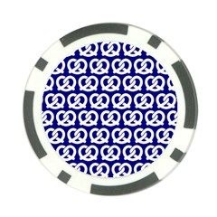 Navy Pretzel Illustrations Pattern Poker Chip Card Guards by GardenOfOphir