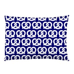 Navy Pretzel Illustrations Pattern Pillow Cases by GardenOfOphir