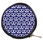 Navy Pretzel Illustrations Pattern Mini Makeup Bags Front