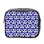 Navy Pretzel Illustrations Pattern Mini Toiletries Bag 2-Side Front