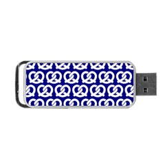 Navy Pretzel Illustrations Pattern Portable Usb Flash (one Side) by GardenOfOphir