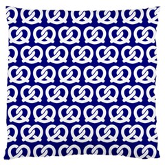 Navy Pretzel Illustrations Pattern Standard Flano Cushion Cases (one Side)  by GardenOfOphir