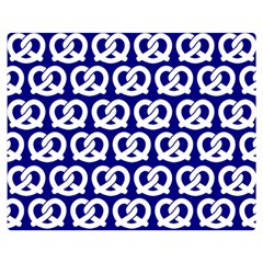 Navy Pretzel Illustrations Pattern Double Sided Flano Blanket (medium)  by GardenOfOphir