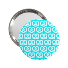 Aqua Pretzel Illustrations Pattern 2 25  Handbag Mirrors by GardenOfOphir