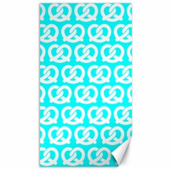 Aqua Pretzel Illustrations Pattern Canvas 40  X 72   by GardenOfOphir