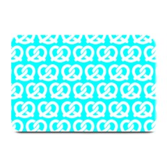 Aqua Pretzel Illustrations Pattern Plate Mats by GardenOfOphir