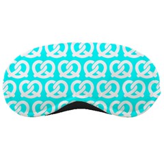 Aqua Pretzel Illustrations Pattern Sleeping Masks by GardenOfOphir