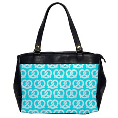 Aqua Pretzel Illustrations Pattern Office Handbags by GardenOfOphir