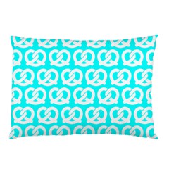 Aqua Pretzel Illustrations Pattern Pillow Cases (two Sides) by GardenOfOphir