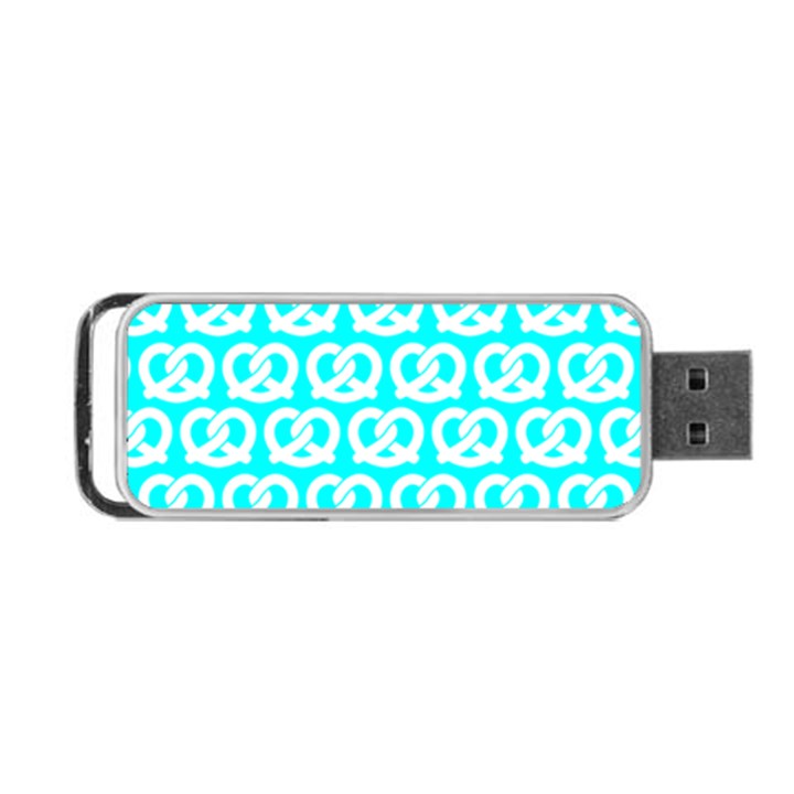 Aqua Pretzel Illustrations Pattern Portable USB Flash (Two Sides)