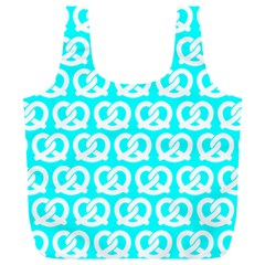 Aqua Pretzel Illustrations Pattern Full Print Recycle Bags (l)  by GardenOfOphir