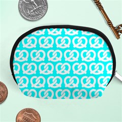 Aqua Pretzel Illustrations Pattern Accessory Pouches (medium)  by GardenOfOphir