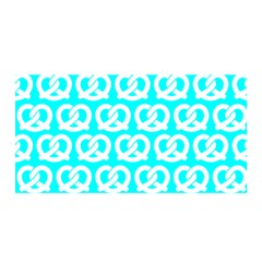 Aqua Pretzel Illustrations Pattern Satin Wrap by GardenOfOphir