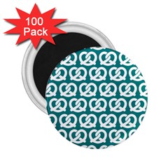 Teal Pretzel Illustrations Pattern 2 25  Magnets (100 Pack)  by GardenOfOphir