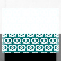 Teal Pretzel Illustrations Pattern Rectangular Jigsaw Puzzl