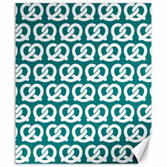 Teal Pretzel Illustrations Pattern Canvas 20  X 24   by GardenOfOphir