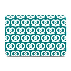 Teal Pretzel Illustrations Pattern Plate Mats