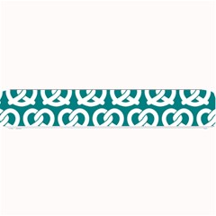 Teal Pretzel Illustrations Pattern Small Bar Mats by GardenOfOphir