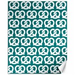 Teal Pretzel Illustrations Pattern Canvas 11  x 14   10.95 x13.48  Canvas - 1