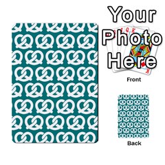 Teal Pretzel Illustrations Pattern Multi-purpose Cards (Rectangle) 