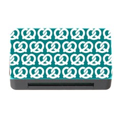 Teal Pretzel Illustrations Pattern Memory Card Reader With Cf by GardenOfOphir