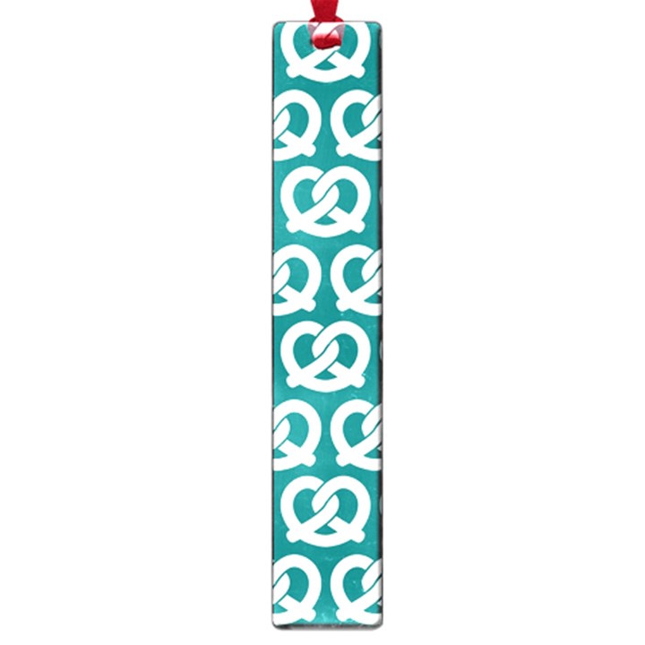 Teal Pretzel Illustrations Pattern Large Book Marks