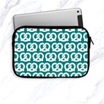 Teal Pretzel Illustrations Pattern Apple iPad Mini Zipper Cases Front