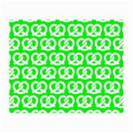 Neon Green Pretzel Illustrations Pattern Small Glasses Cloth Front